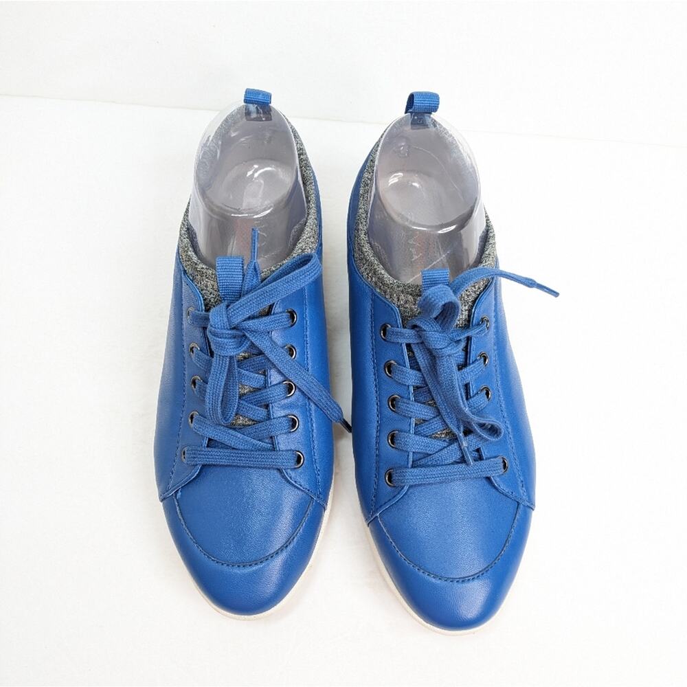 SAVA Sneakers Womens 8.5 9 Wide 39 Blue Leather Soft Walk Haven Lace Up Comfort
